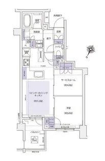 KDXレジデンス横濱紅葉坂【3階】の間取り