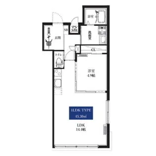 レーヴテラス上杉【5階】の間取り