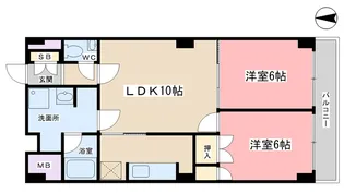 パインベルテ御陵【1階】の間取り