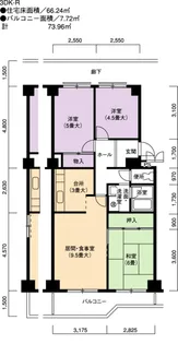 UR神宮東パークハイツ【1階】の間取り