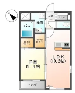 ロングロング東川口【2階】の間取り
