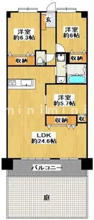 パークマンション水前寺公園【1階】の間取り