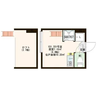 パークハイベリー 東蒲田【1階】の間取り