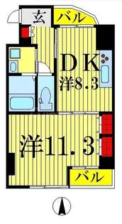 CASSIA錦糸町SouthCourt【9階】の間取り