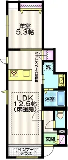 ウェリナ自由が丘【1階】の間取り