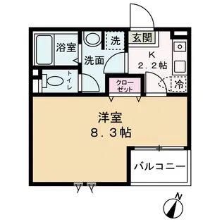 ゆいの木杉田【1階】の間取り