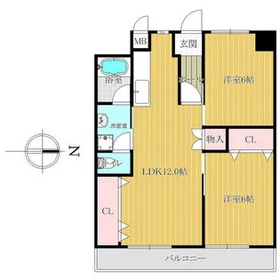 エステートハイツ【4階】の間取り