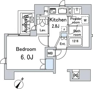 ルジェンテ・バリュ上野【7階】の間取り