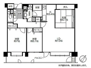 ロイヤルシャトー福住西【1階】の間取り