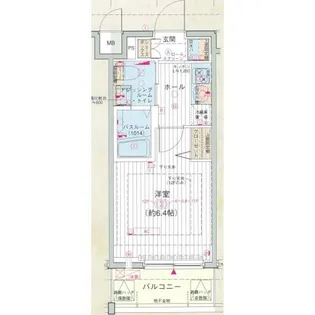 エステムプラザ品川大崎駅前レジデンシャル【11階】の間取り