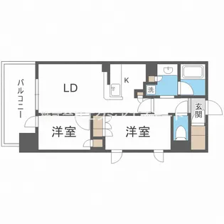 ブランズ大阪福島【6階】の間取り