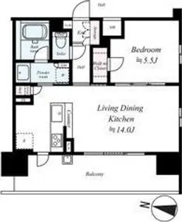 プレサンスロジェ栄【4階】の間取り