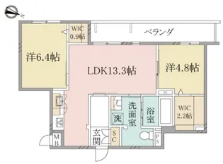 (シニア限定)ヘーベルヴィレッジ立川幸町~ペルレ立川~【3階】の間取り