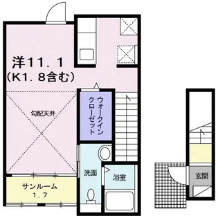 アイ・ヴィレッジII【2階】の間取り