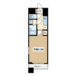 パワーハウスビーエス【8階】の間取り