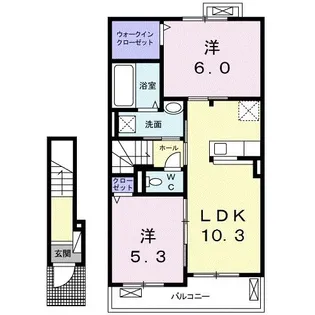 ナラティヴ EAST【2階】の間取り
