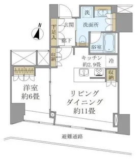 BrilliaTower堂島【9階】の間取り