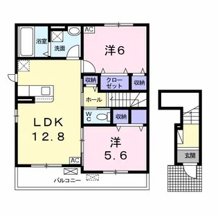 クレーシェル【2階】の間取り