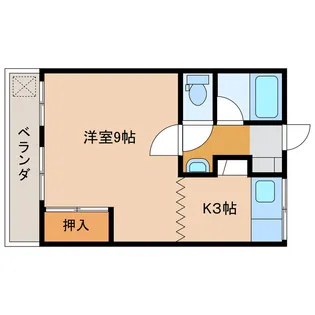 コーポ河中【1階】の間取り
