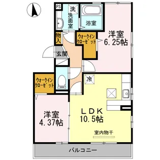 フローレン B棟【2階】の間取り
