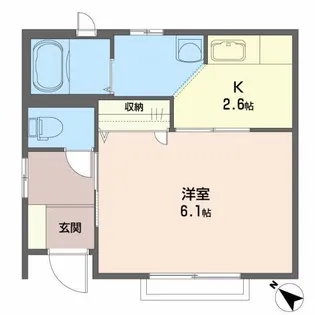 ソディア.ウェストII【1階】の間取り