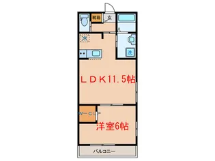 リバージュ・カ・エスト【3階】の間取り