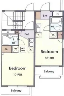 中目黒ドーム【3階】の間取り