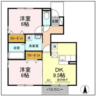 スノーフレーク【1階】の間取り