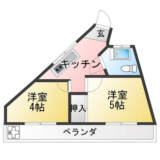 八幡サンハイツ【2階】の間取り
