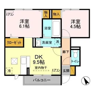 ウィット デセール【1階】の間取り