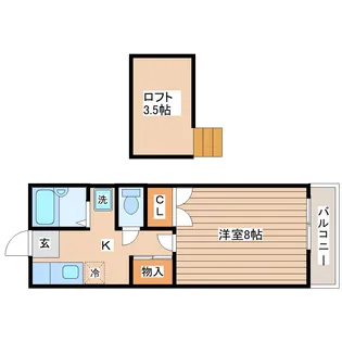 カレンハウス【2階】の間取り