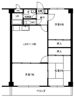 コーポラス元島13【2階】の間取り