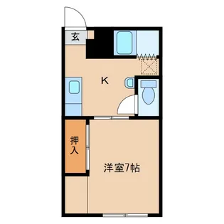 カレッジメント古里【2階】の間取り