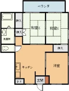タケヤマンション【2階】の間取り