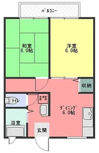 カサベルテB棟【1階】の間取り