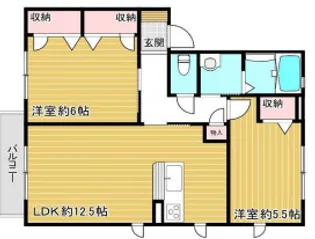 ディアス潤和 犬猫可【2階】の間取り