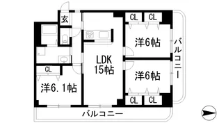 ハビタットセレッソ3【1階】の間取り