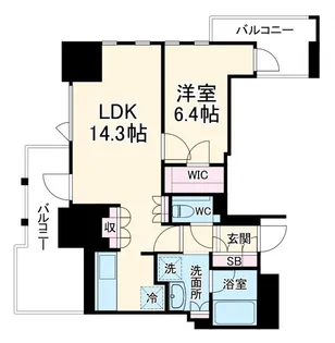 プラウドタワー名駅【3階】の間取り