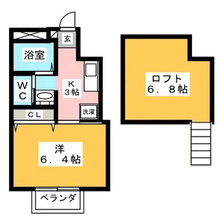 シオンコート【1階】の間取り
