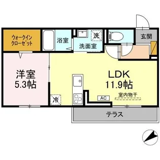 D-Invest栄町【1階】の間取り