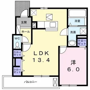 ヴィラ アルドーレ【1階】の間取り