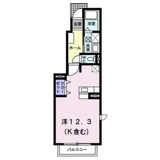 パステール砺波B【1階】の間取り
