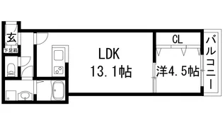 ジェイドパレス小花【3階】の間取り