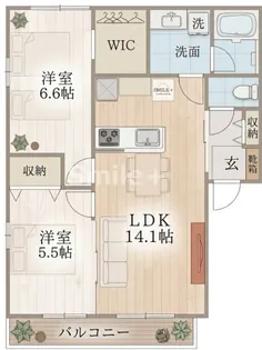 ベルグラース新保F【2階】の間取り