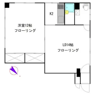 富貴荘【2階】の間取り