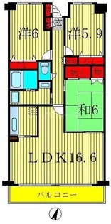 サングリーン海道割【2階】の間取り