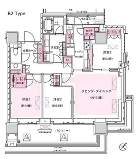 ザ・パークハウスグラン千鳥ヶ淵【4階】の間取り