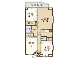 アメニティ膳所【6階】の間取り