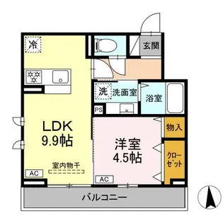 D Bless横濱岸根公園I【3階】の間取り