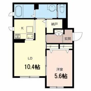 アベニールコート緑地【1階】の間取り